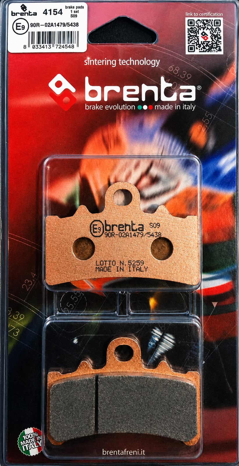 PASTILLA DE FRENO BRENTA 4154