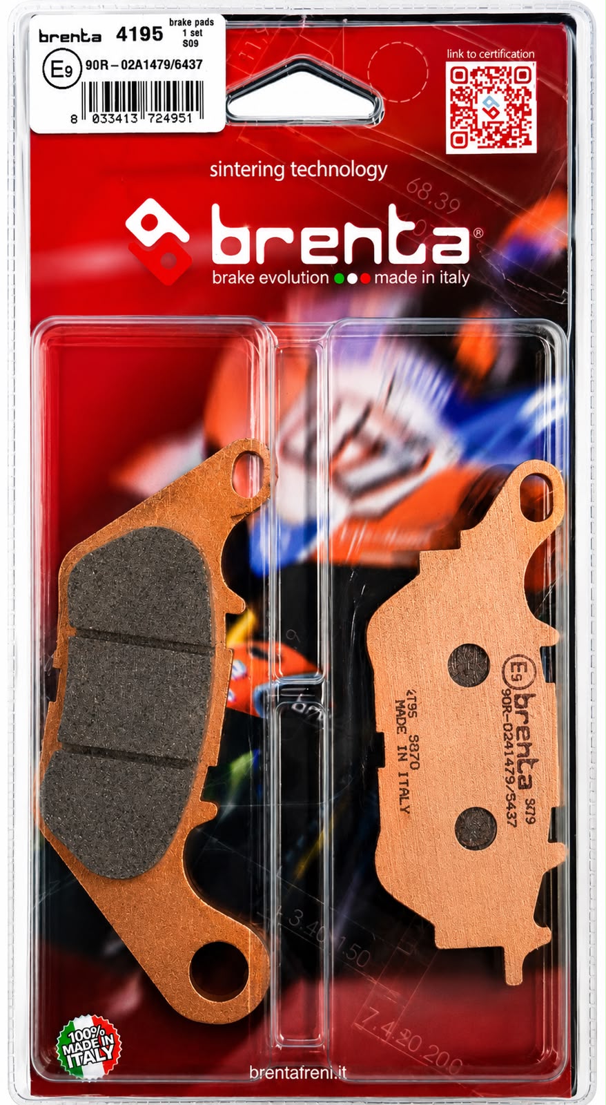 PASTILLA DE FRENO BRENTA 4195