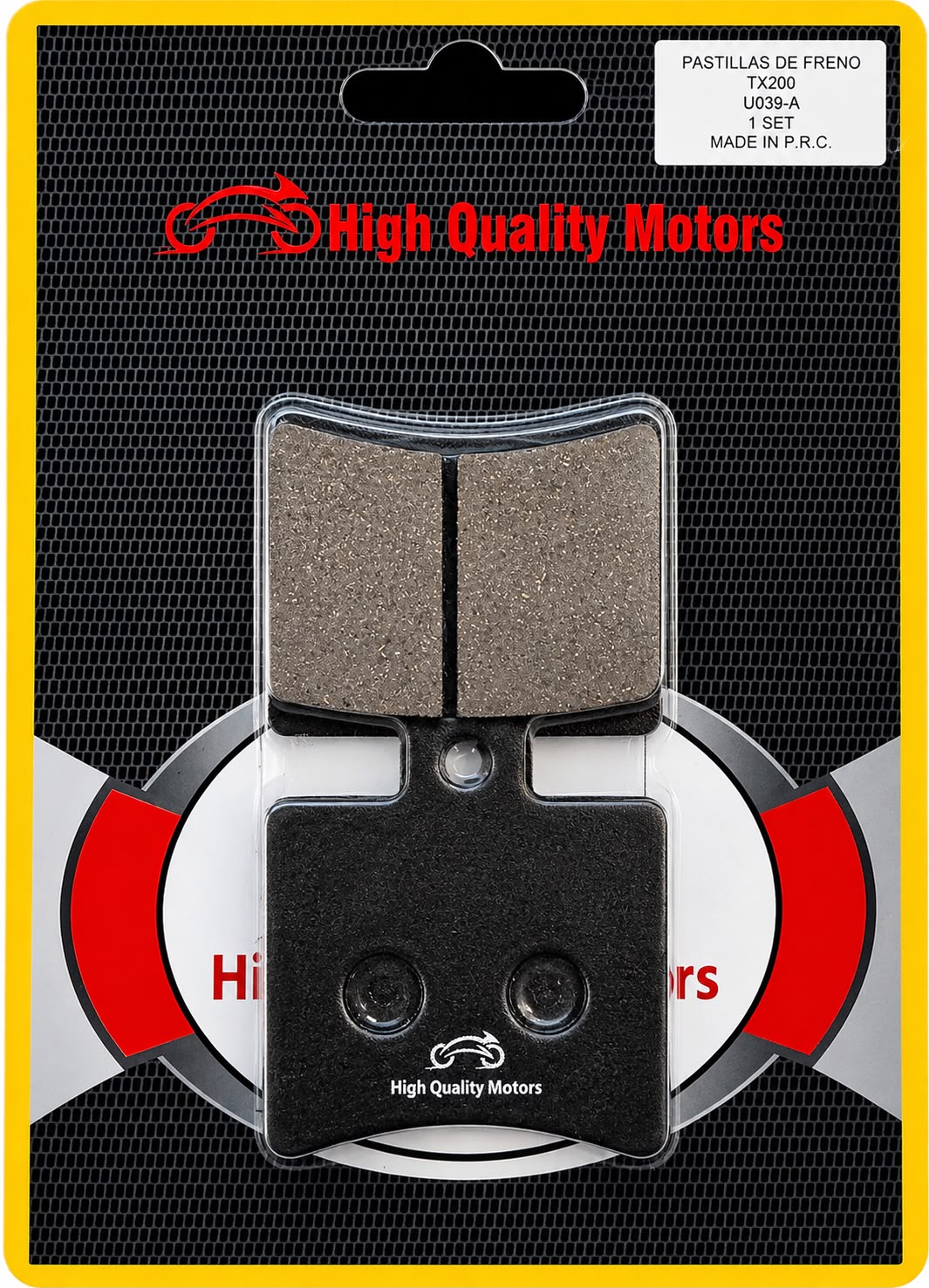 PASTILLA DE FRENO HIGH QUALITY MOTORS U039-A