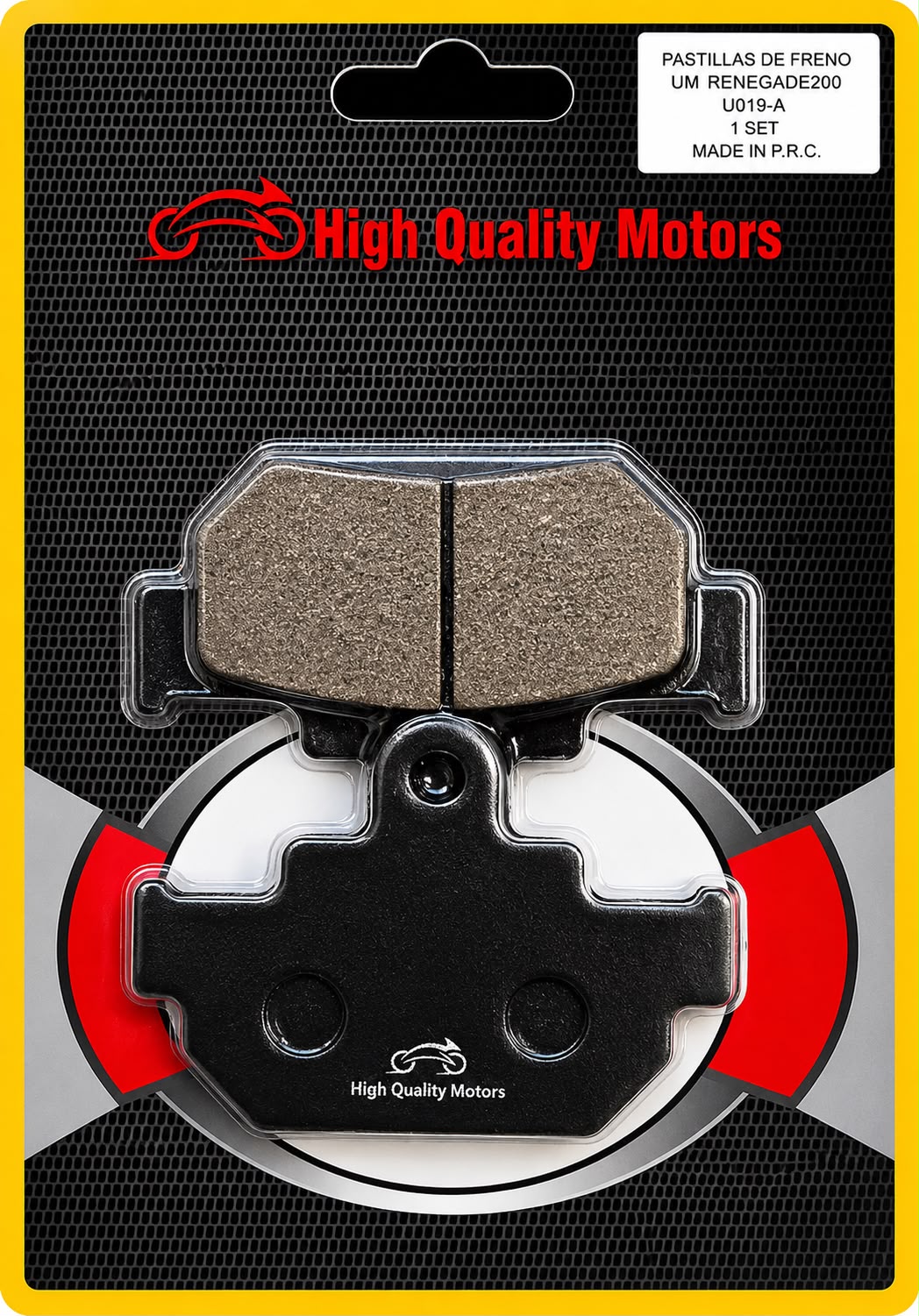PASTILLA DE FRENO HIGH QUALITY MOTORS U019-A