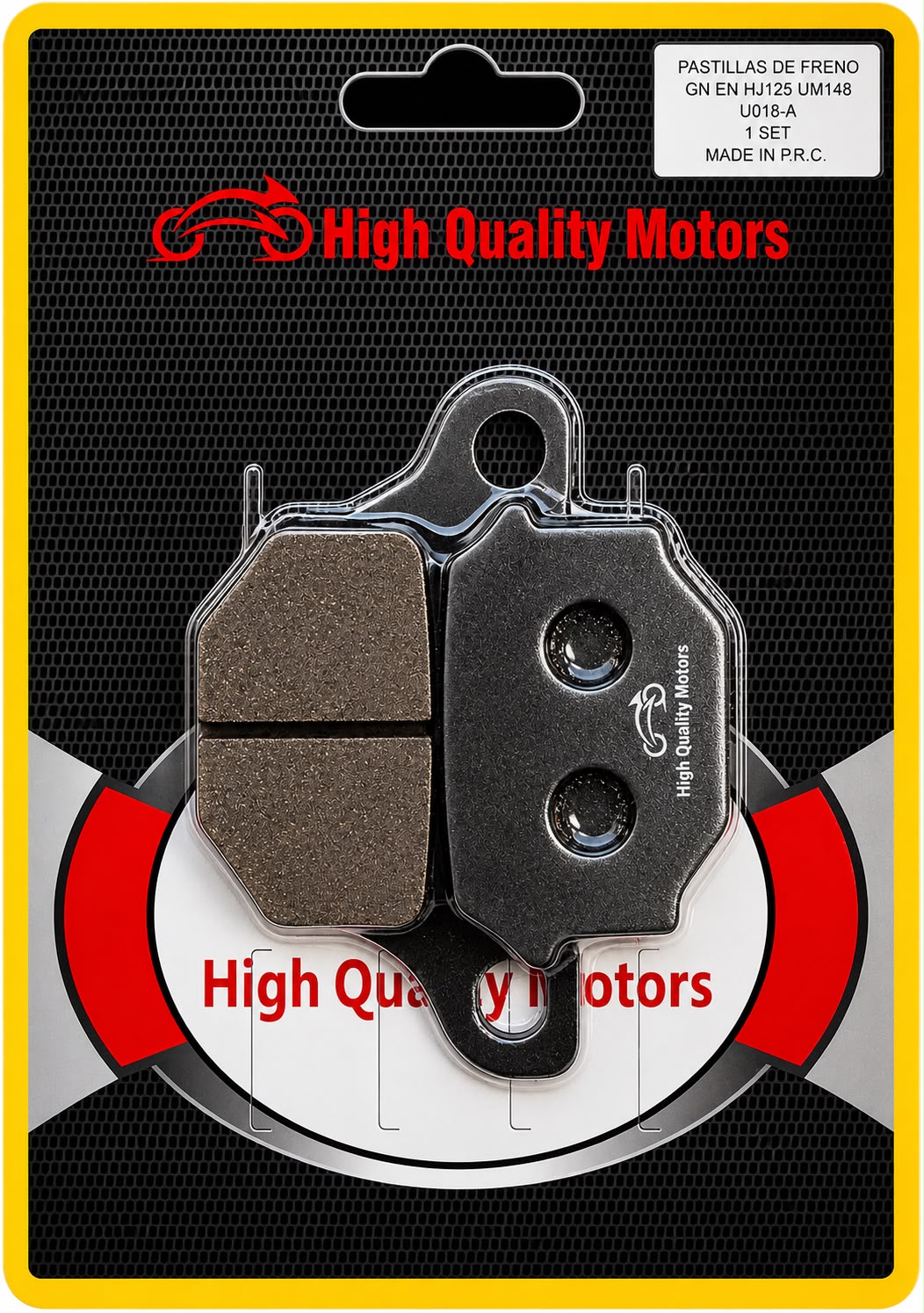 PASTILLA DE FRENO HIGH QUALITY MOTORS U018-A